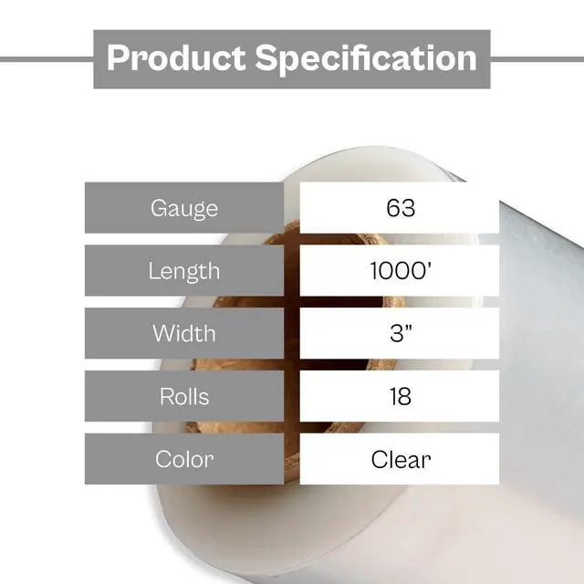 Alt view image 4 of 7 - PSBM Mini Stretch Wrap with Plastic Handle, 18 Rolls 3 Inch x 1000 Feet 63 Gauge Heavy Duty Clear Plastic Wrap Industrial Strength Shrink Film for Moving, Packing & Shipping