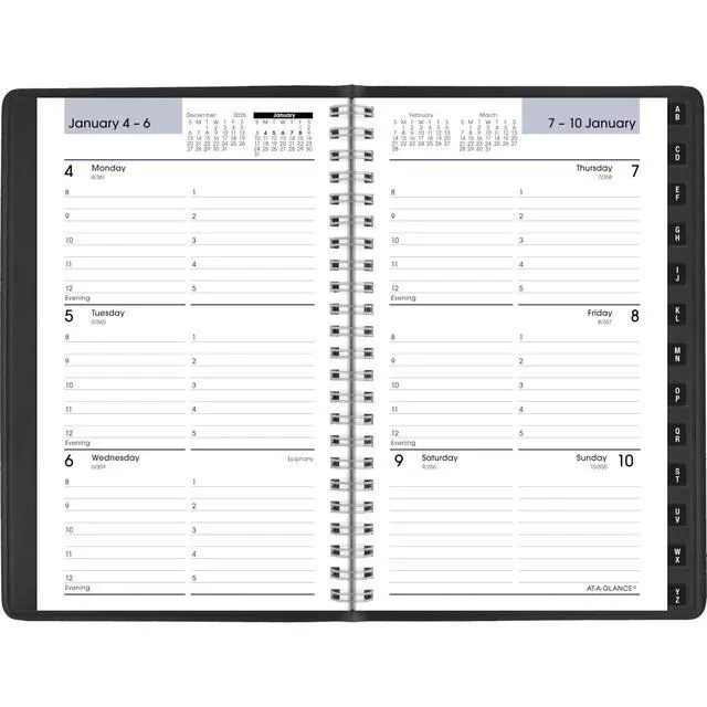 Alt view image 7 of 7 - 2027 Appointment Book Planner, Weekly, 5" x 8", DayMinder, Black (G2100027)