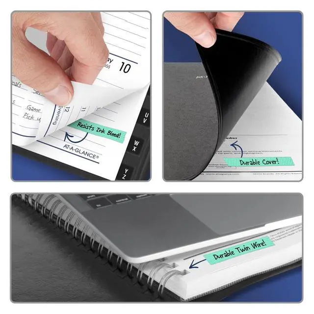 Alt view image 4 of 7 - 2027 Appointment Book Planner, Weekly, 5" x 8", DayMinder, Black (G2100027)