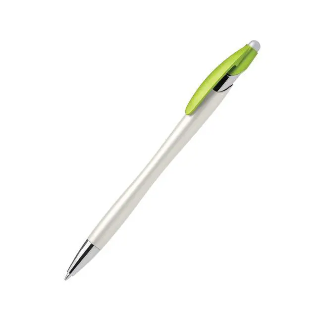 Alt view image 4 of 7 - ExpressDesigns - Custom Pens with Stylus - The Pearl - Personalized Metallic Printed Name Pens with Black Ink - Imprinted w/Logo or Message with personalization - 12 pack (Green)