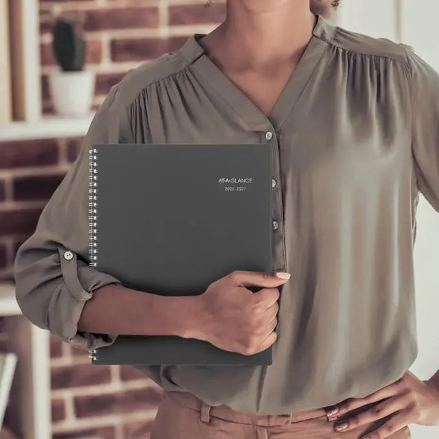 Alt view image 5 of 7 - Planner 2026-2027 Weekly & Monthly Academic 12-Month July-June, 8-1/2" x 11", DayMinder, Charcoal (AYC54545)