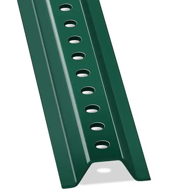 Alt view image 2 of 2 - U Channel Sign Post Raw Material, 6 Ft, Green Steel, 1 Pack | Medium Weight, 1.1 Lbs per Foot, With Pre-drilled Holes for Easy Mounting, Metal Sign Mounting Pole, Pack of 1