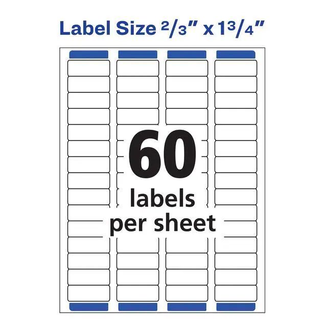 Alt view image 5 of 7 - Printable Return Address Labels, Sure Feed Technology, 2/3" x 1-3/4", White, 1,500 Blank Mailing Labels (05195)