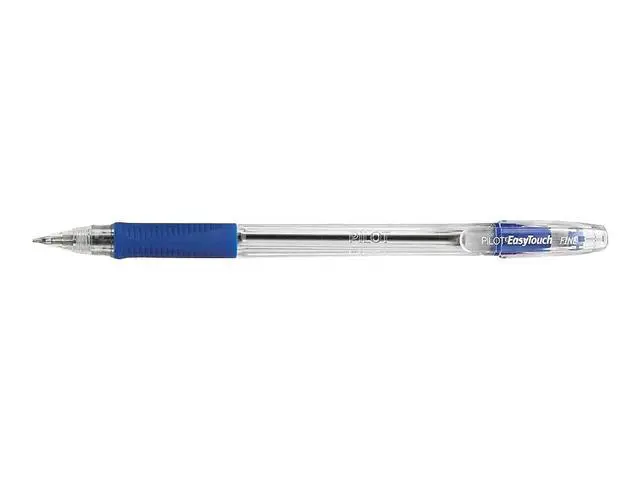Alt view image 2 of 4 - EasyTouch Ballpoint Stick Pens, Fine Point, Blue Ink, 12-Pack (32002) Capped Version