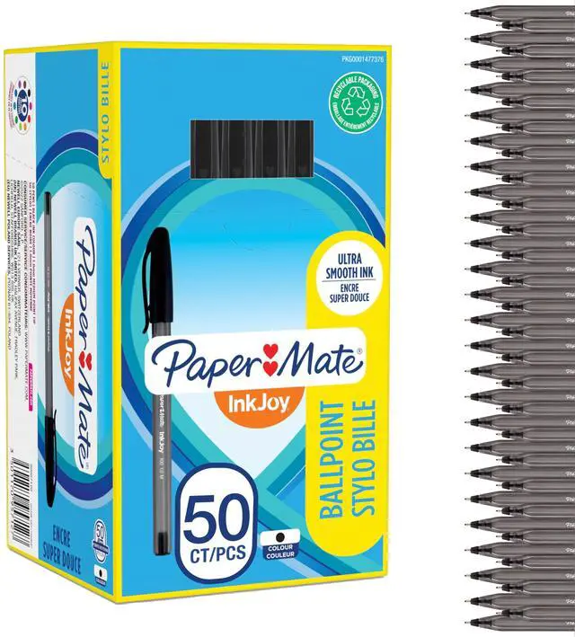 Main image of InkJoy 100ST Ballpoint Pens | Medium Point (1.0mm) | Black | 50 Count