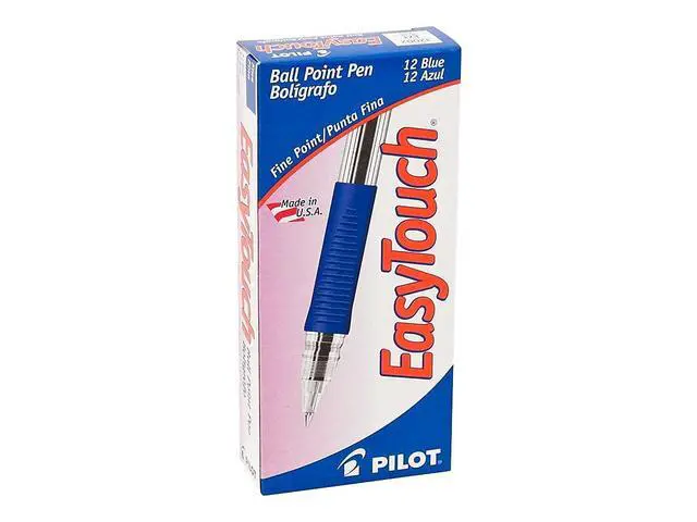 Alt view image 3 of 4 - EasyTouch Ballpoint Stick Pens, Fine Point, Blue Ink, 12-Pack (32002) Capped Version