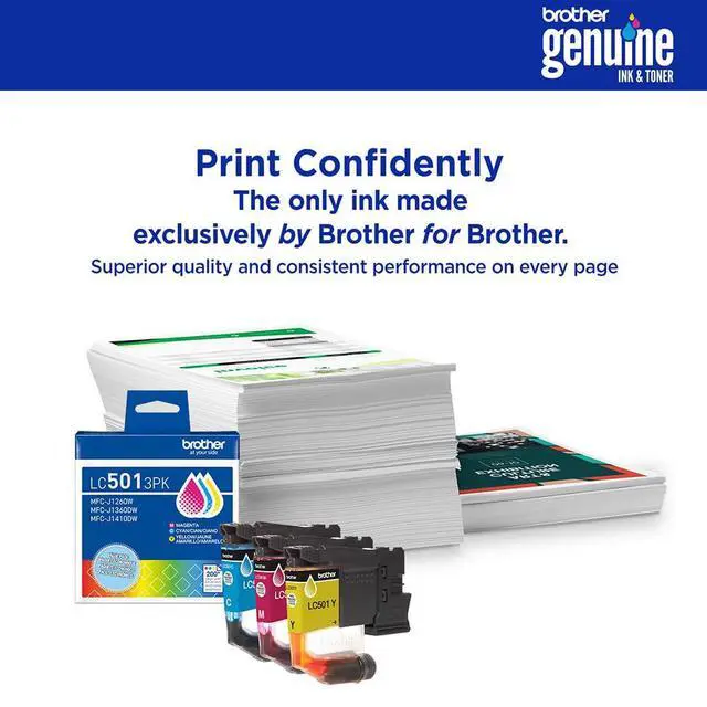 Alt view image 5 of 7 - Genuine LC501XL 2-Pack Black High Yield Ink Cartridge Bundle with Deco Essentials Printer eBook for MFC-J1260DW, MFC-J1360DW, MFC-J1410DW
