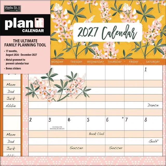 Main image of Flora and Fauna 2027 Plan It Plus Wall Calendar by Heather Dutton
