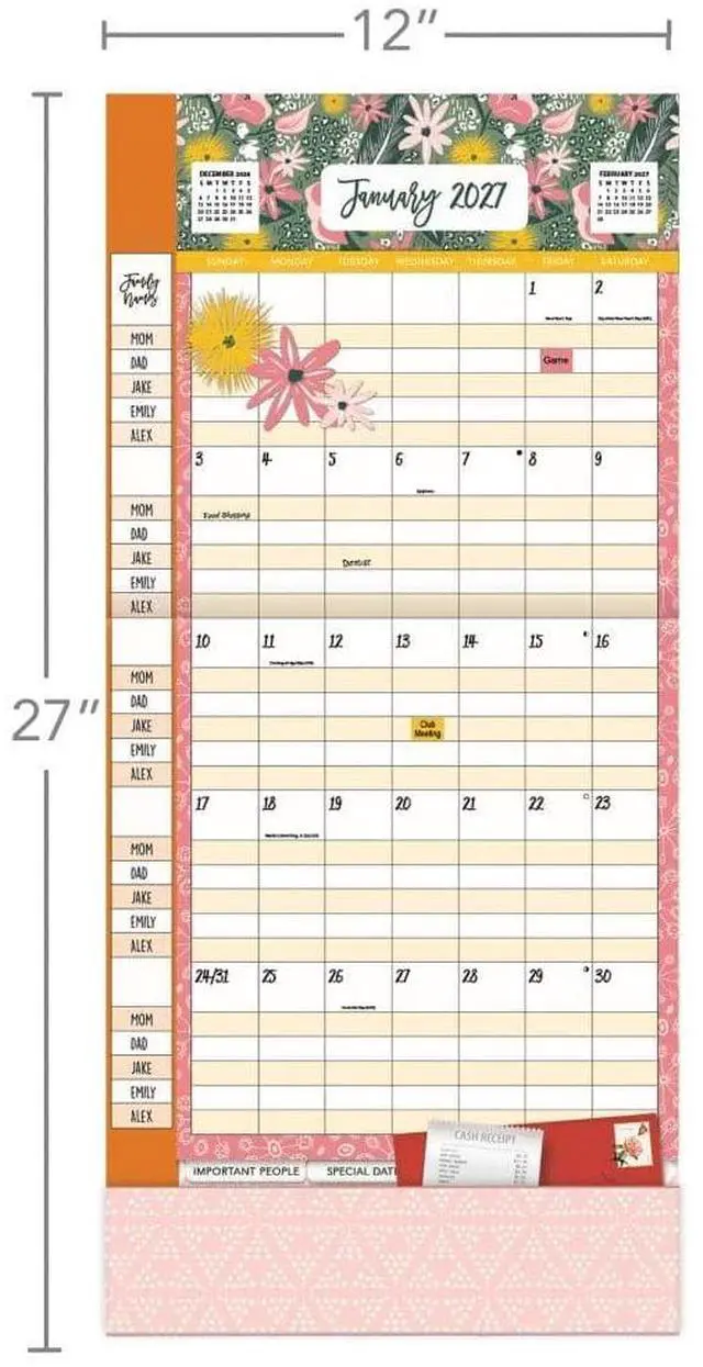 Alt view image 4 of 6 - Flora and Fauna 2027 Plan It Plus Wall Calendar by Heather Dutton