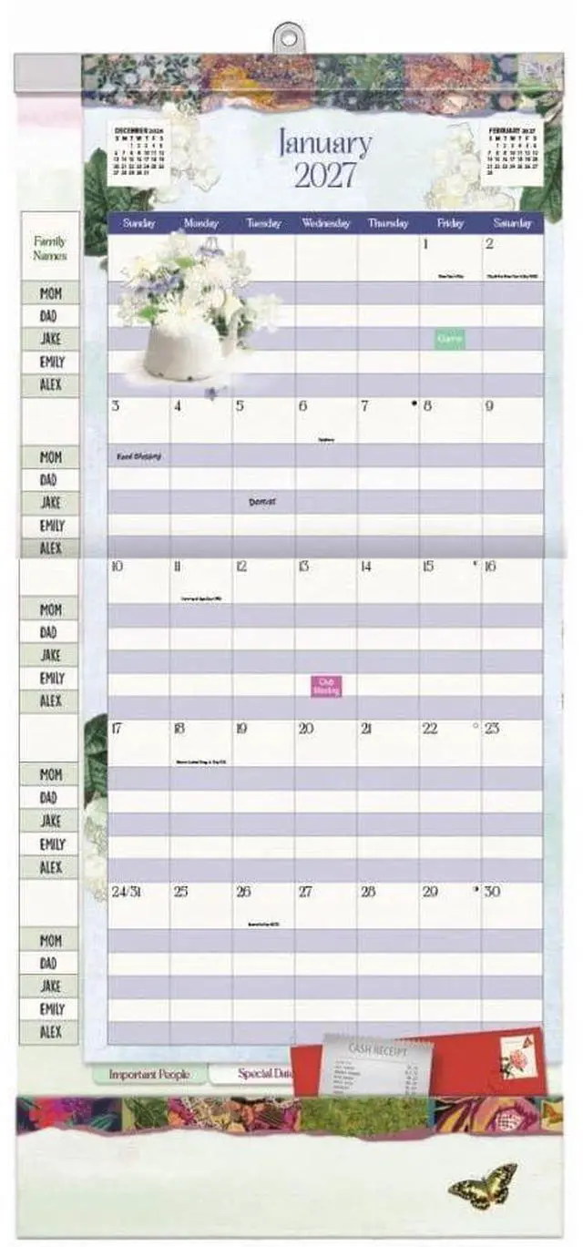 Alt view image 3 of 6 - Botanical Gardens 2027 Plan It Plus Wall Calendar by Barbara Anderson