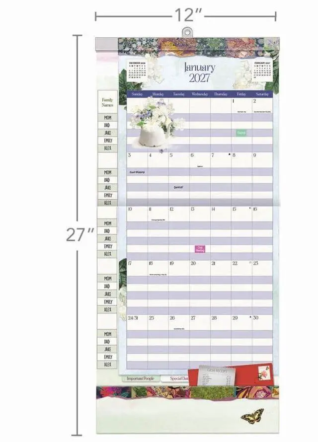 Alt view image 4 of 6 - Botanical Gardens 2027 Plan It Plus Wall Calendar by Barbara Anderson