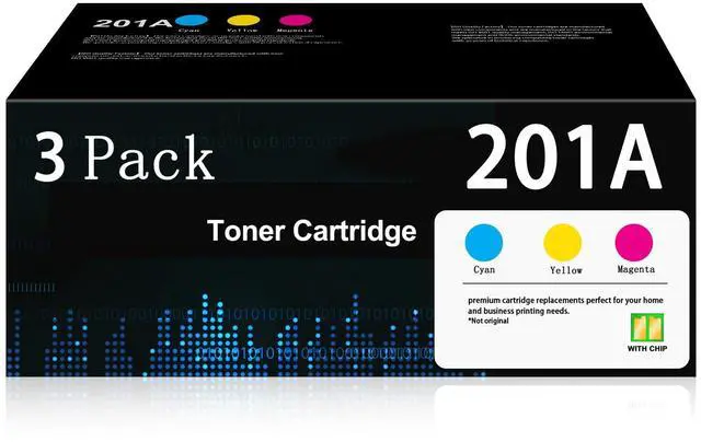 Main image of 201A Toner Cartridge (3-Pack), Compatible for HP 201A CF401A CF402A CF403A | Cyan/Magenta/Yellow, work for Color Laserjet Pro MFP M277dw M252dw M277C6 M277n M252n M277 M252 Series Printer (with Chip)