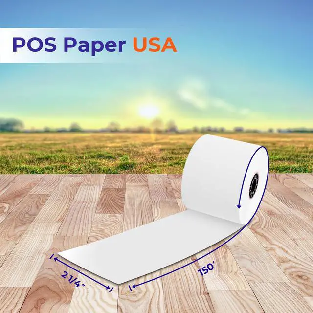 Alt view image 3 of 6 - 2 1/4" x 150' Thermal Paper (50 Rolls/Case) - BPA Free