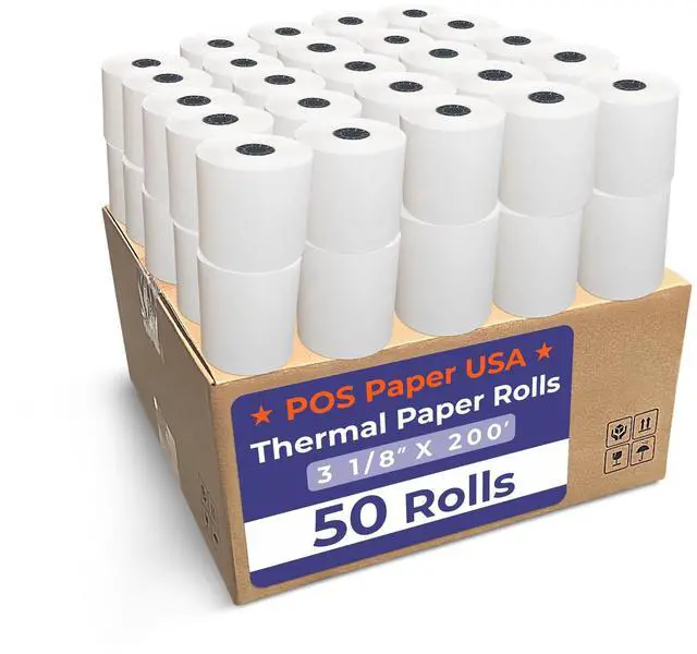 Main image of 3 1/8" x 200' Thermal Paper (50 Rolls/Case) - BPA Free