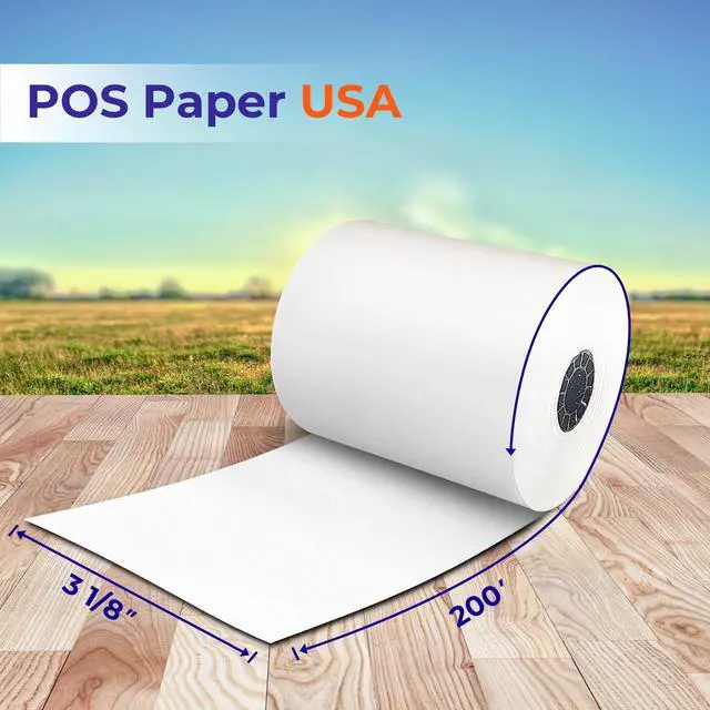 Alt view image 4 of 7 - 3 1/8" x 200' Thermal Paper (50 Rolls/Case) - BPA Free