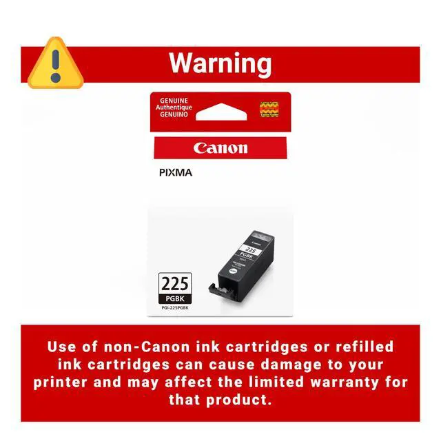 Alt view image 3 of 7 - PGI-225 Genuine Black Ink Tank, Compatible with iP4820, MG5220, MG5120, MG8120, MG6120, MX882, iX6520, iP4920, MG5320, MG6220, MG8220, and MX892 Printers