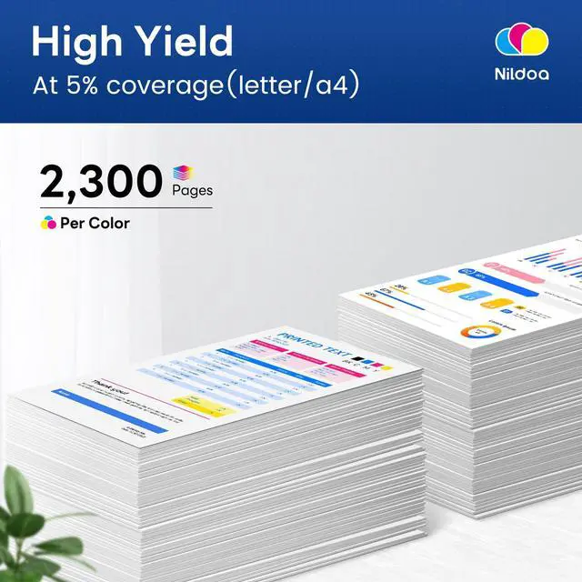 Alt view image 3 of 7 - 414A Toner Cartridges 3 Pack with Chip Replacement for HP 414A Cyan Yellow Magenta Color Enterprise M455dn MFP M480f; Color Pro M454dn M454dw MFP M479fdn M479fdw Printer