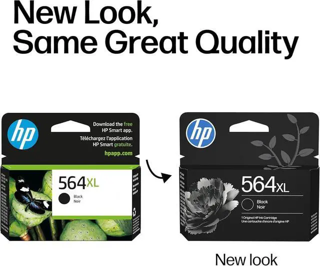 Alt view image 2 of 6 - 564 Ink Cartridge Bundle 564XL Black HighYield (CN684WN) + 564 Cyan Magenta Yellow 3Pack (CB323WN) | Works PhotoSmart B8550, C6300, D7560, 5510, 5520, 6510, 6520, 7510, 7520 Series