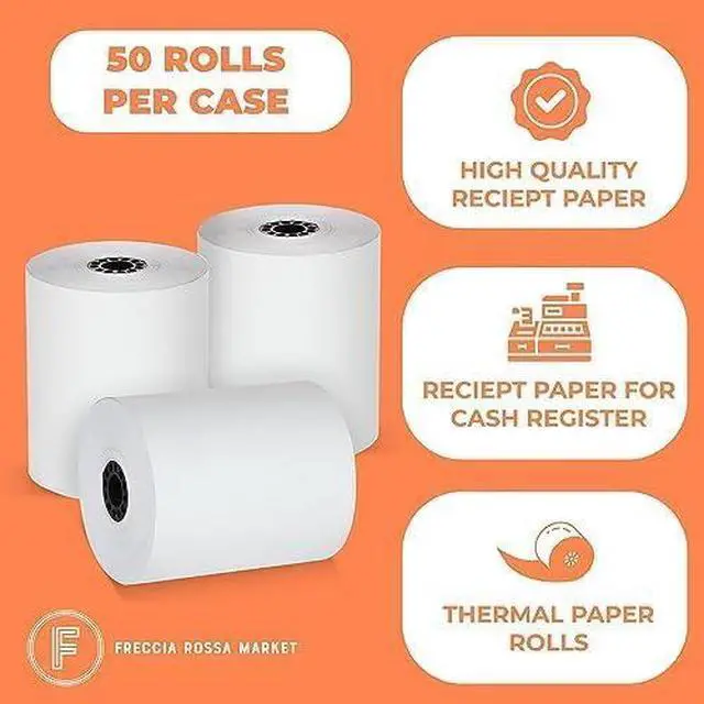 Alt view image 3 of 7 - Thermal Credit Card Paper Rolls Printer Paper Receipts 3 1/8" 230' for Popular Credit Card Machines POS and Cash Registers BPA Free 50 Rolls