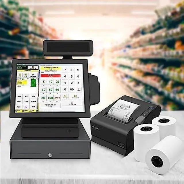 Alt view image 6 of 7 - Thermal Credit Card Paper Rolls Printer Paper Receipts 3 1/8" 230' for Popular Credit Card Machines POS and Cash Registers BPA Free 50 Rolls