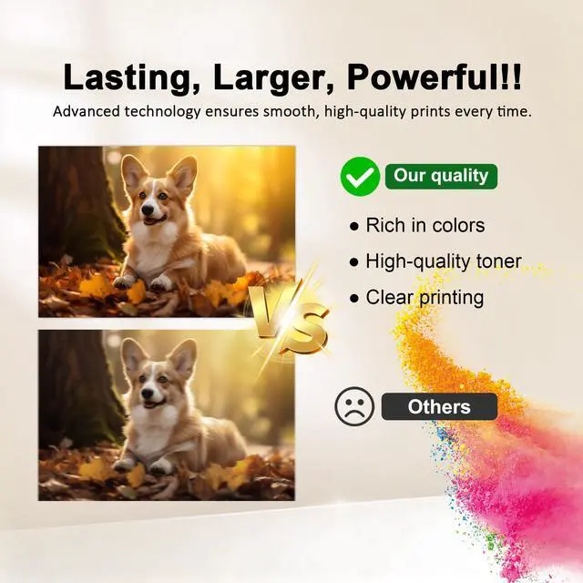 Alt view image 5 of 7 - CS331 CX331 Toner Cartridge 20N10 20N10K0 20N10C0 20N10M0 20N10Y0 with Chip | Replacement for Lexmark CS331dw CS431dw CX331adwe CX431adw CS431 CX431 Toner Printer 4 Pack
