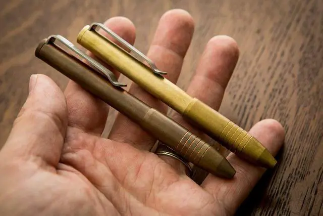 Alt view image 2 of 6 - Brass Pocket Pro Pen (Yellow Tone)