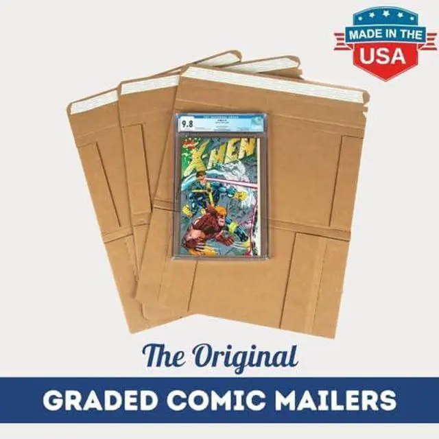 Alt view image 7 of 7 - Gemini Graded Comic Book Mailers - Heavy Duty (8.125x13x.5 Inches, 10-Pack) | Single Slab Shipper Gemini Mailers, Self-Seal, Corner & Edge Protection, Ships one CGC (or similar) Graded Comic Book Slab