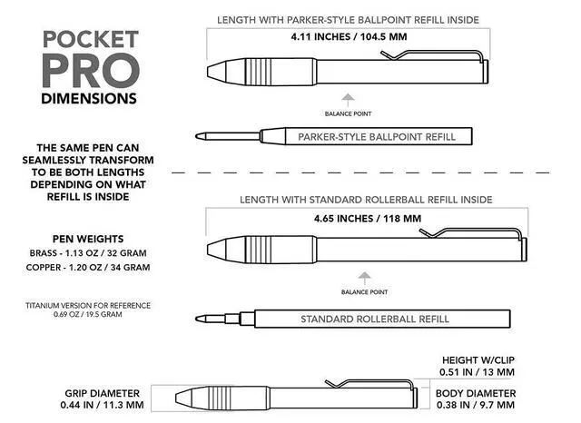 Alt view image 4 of 4 - Copper Pocket Pro Pen (Red Tone)