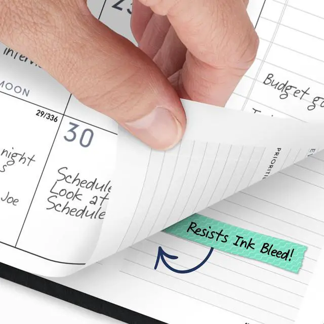 Alt view image 4 of 7 - 2027 Appointment Book Planner, Weekly & Monthly, 8.25" x 11", Half-Hourly, Contemporary, Black (70950X0527)