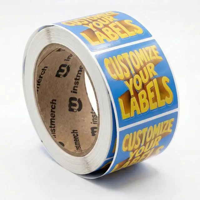 Main image of Custom Stickers Square Label Rolls for Business (Square) | Square stickers, Custom stickers for business logo stickers customized, Customized labels, Personalized square labels