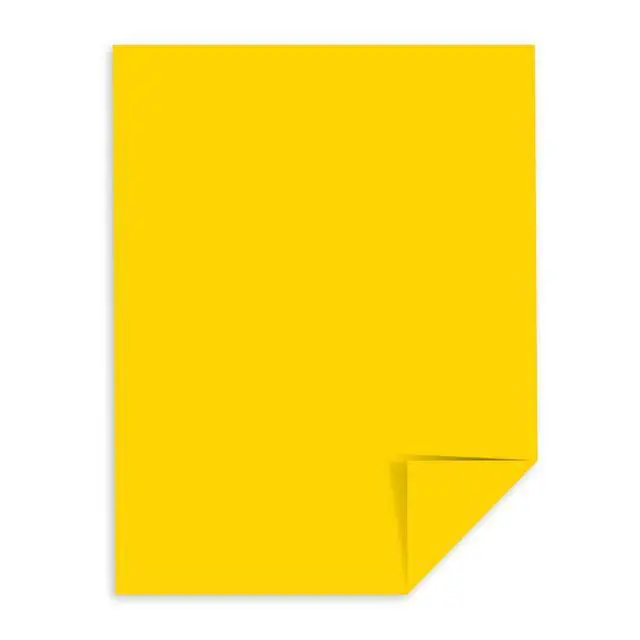 Alt view image 2 of 5 - Wausau Paper 22531 Astrobrights Color Paper, 8.5 x 11, 24 lb / 89 GSM, Solar Yellow, 500 Sheets