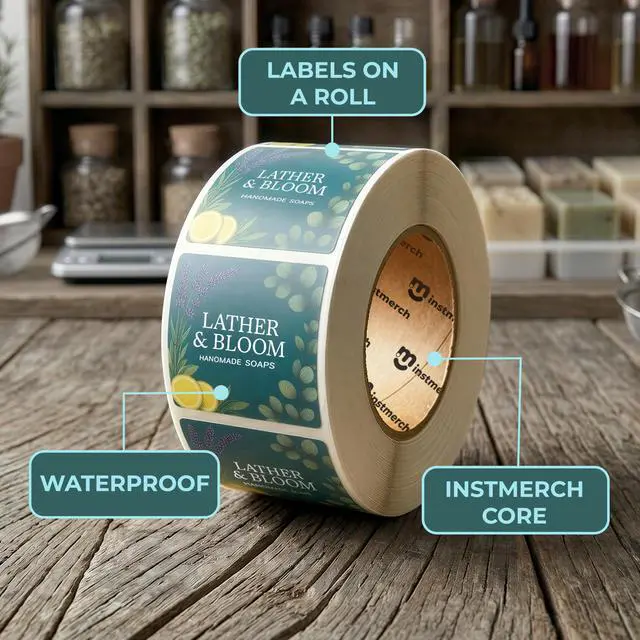Alt view image 3 of 6 - Custom Stickers Square Label Rolls for Business (Square) | Square stickers, Custom stickers for business logo stickers customized, Customized labels, Personalized square labels