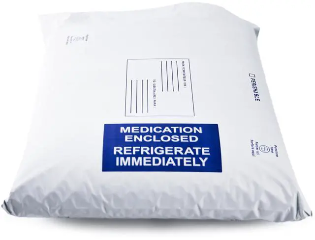 Main image of Kangaroo Insulated Mailers for Cold Shipping - 12" x 14" x 1 3/8" - Bulk 48 Count - Packaging for Medicine, Food, Perishables