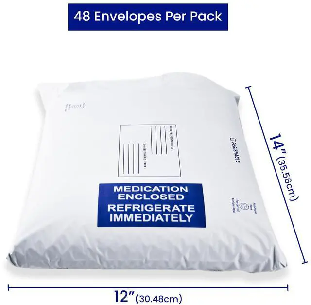 Alt view image 4 of 7 - Kangaroo Insulated Mailers for Cold Shipping - 12" x 14" x 1 3/8" - Bulk 48 Count - Packaging for Medicine, Food, Perishables