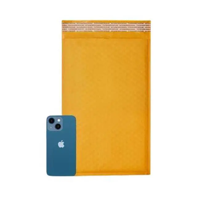 Alt view image 2 of 5 - 100 PC #3 8.5x14.5 Inches 100 Pack Inches Kraft Bubble Mailers Yellow Shipping Padded Envelopes Self Seal Waterproof Cushion Envelopes