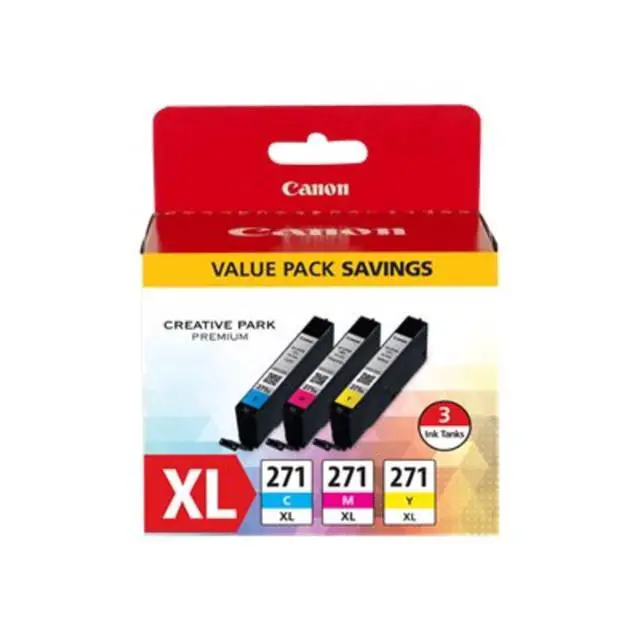 Alt view image 2 of 3 - CLI-271XL High-Yield Cyan/Magenta/Yellow Ink Tanks (0337C005), Pack of 3