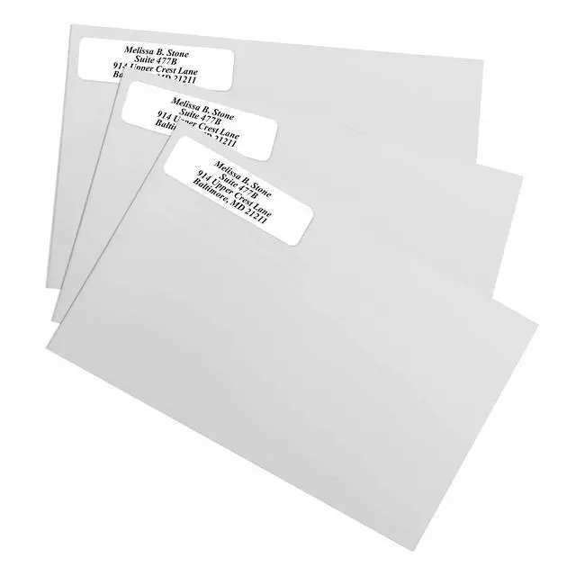 Alt view image 2 of 5 - White Personalized Return Address Labels with Elegant Dispenser - Roll of 500 Custom Stickers