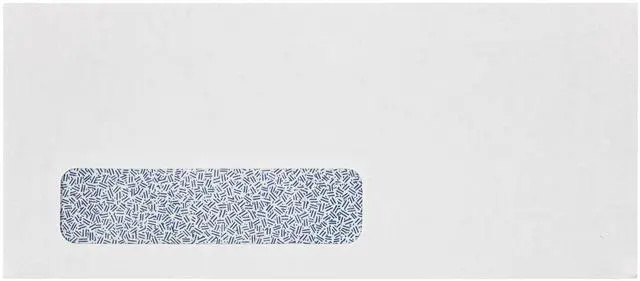 Main image of #10 Business Window Envelopes | Commercial Flap | Security Tint | 4 1/8" x 9 1/2" | Bright White (Laser Safe) | 24lb. Text | 500 Qty