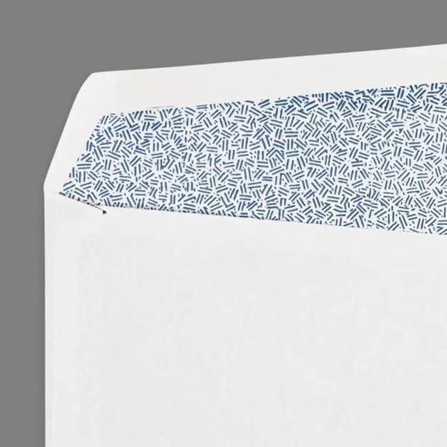 Alt view image 3 of 5 - #10 Business Window Envelopes | Commercial Flap | Security Tint | 4 1/8" x 9 1/2" | Bright White (Laser Safe) | 24lb. Text | 500 Qty