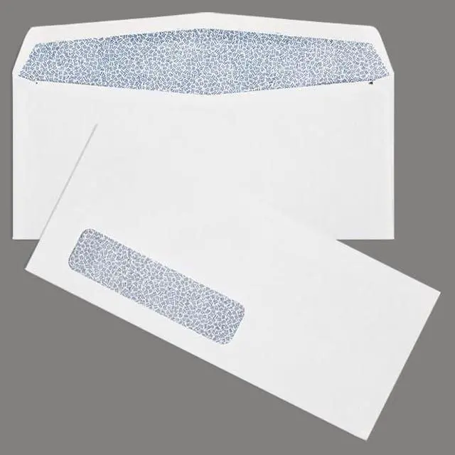 Alt view image 2 of 5 - #10 Business Window Envelopes | Commercial Flap | Security Tint | 4 1/8" x 9 1/2" | Bright White (Laser Safe) | 24lb. Text | 500 Qty