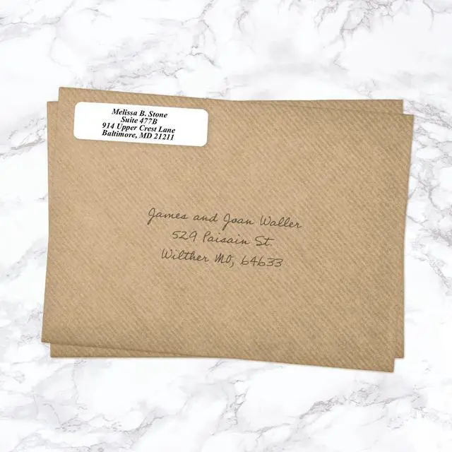 Alt view image 4 of 5 - White Personalized Return Address Labels with Elegant Dispenser - Roll of 500 Custom Stickers