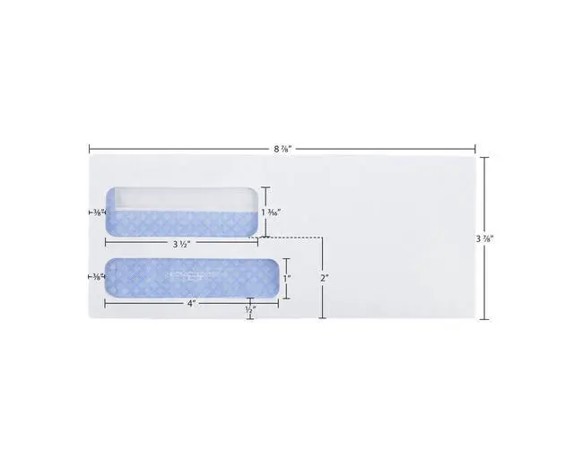 Alt view image 5 of 7 - #9 Security Envelopes, Double Window, Self Seal, Invoices/QuickBooks Statements, 3-7/8 x 8-7/8 Inches, 24 lb White, 500/Box (QUA24529)
