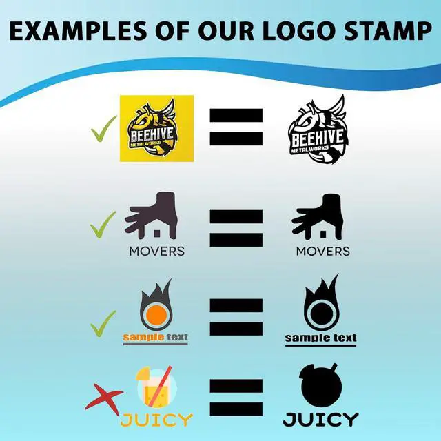 Alt view image 3 of 7 - Choose Size - Logo Stamp | Custom Stamp | Personalized Business Stamp | Business Logo Stamp | Business Logo Personalized Stamp or Image Small Large Medium Round Custom Stamps Self Inking
