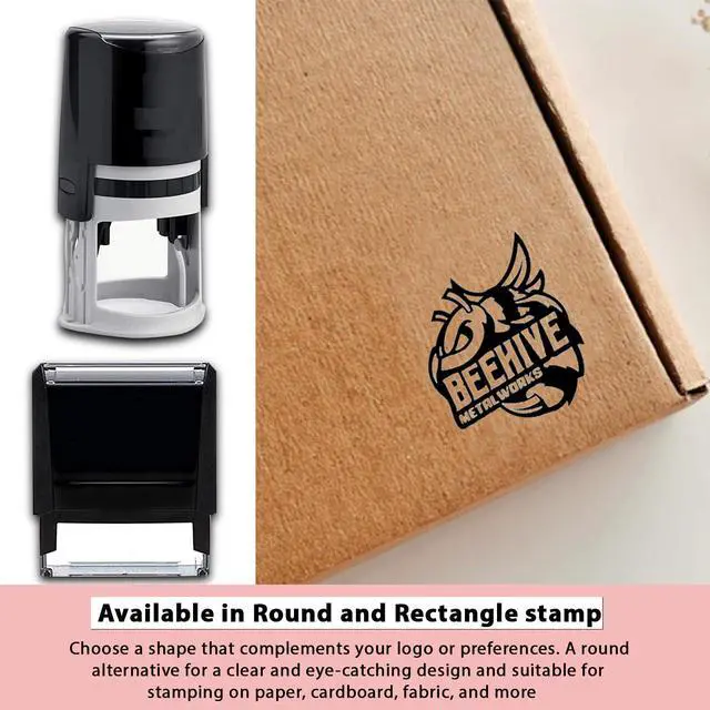 Alt view image 5 of 7 - Choose Size - Logo Stamp | Custom Stamp | Personalized Business Stamp | Business Logo Stamp | Business Logo Personalized Stamp or Image Small Large Medium Round Custom Stamps Self Inking