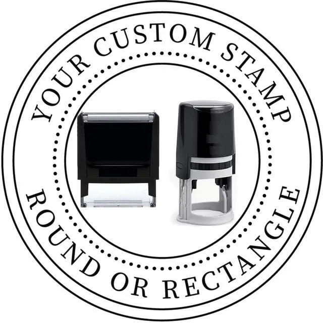 Main image of Choose Size - Logo Stamp | Custom Stamp | Personalized Business Stamp | Business Logo Stamp | Business Logo Personalized Stamp or Image Small Large Medium Round Custom Stamps Self Inking