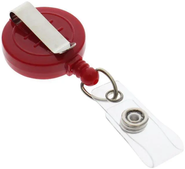 Alt view image 5 of 6 - Bulk 100 Pack - Premium Retractable ID & Key-Card Badge Reels with Secure Metal Belt Clip and 34 Pull by