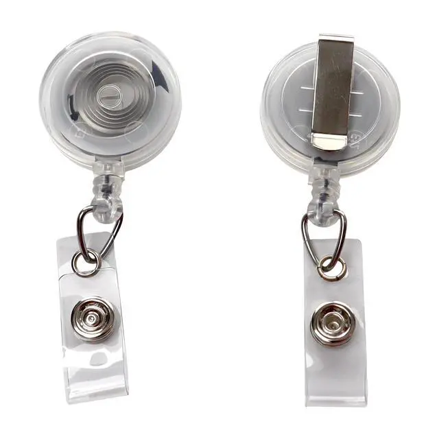 Alt view image 6 of 6 - Bulk 100 Pack - Premium Retractable ID & Key-Card Badge Reels with Secure Metal Belt Clip and 34 Pull by