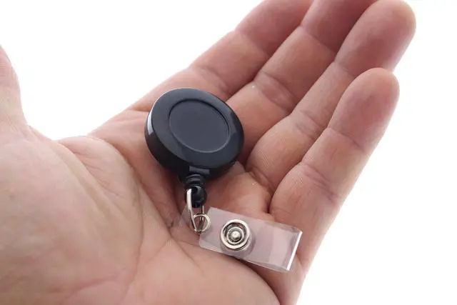 Alt view image 4 of 6 - Bulk 100 Pack - Premium Retractable ID & Key-Card Badge Reels with Secure Metal Belt Clip and 34 Pull by