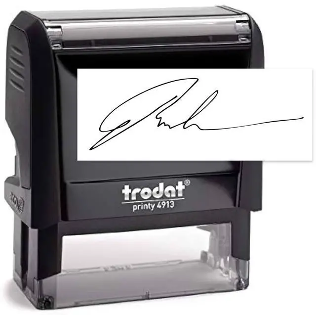 Main image of Trodat 4913 Signature Stamp - Custom Text Stamp - Choose from Many Fonts & 15 Ink Colors!