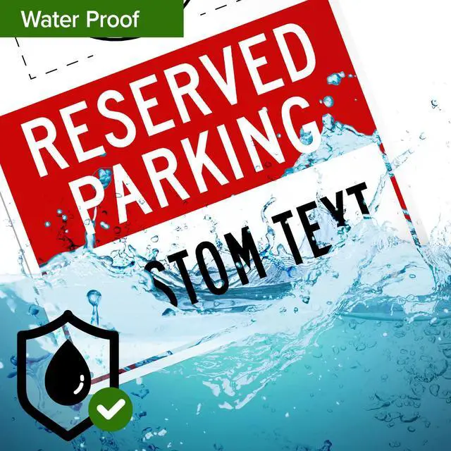 Alt view image 7 of 7 - Custom No Parking Sign, Custom Reserved Parking Signs for Business, 10x14 Inches, Rust Free.040 Aluminum, Fade Resistant, Made in USA by (Corner Holes)